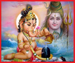 bal ganpati with shiv