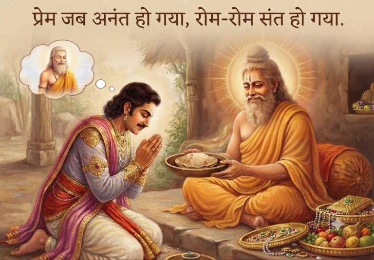 राजा और महात्मा की प्रेरक कहानी हिंदी में। अहंकार त्याग की कथा
