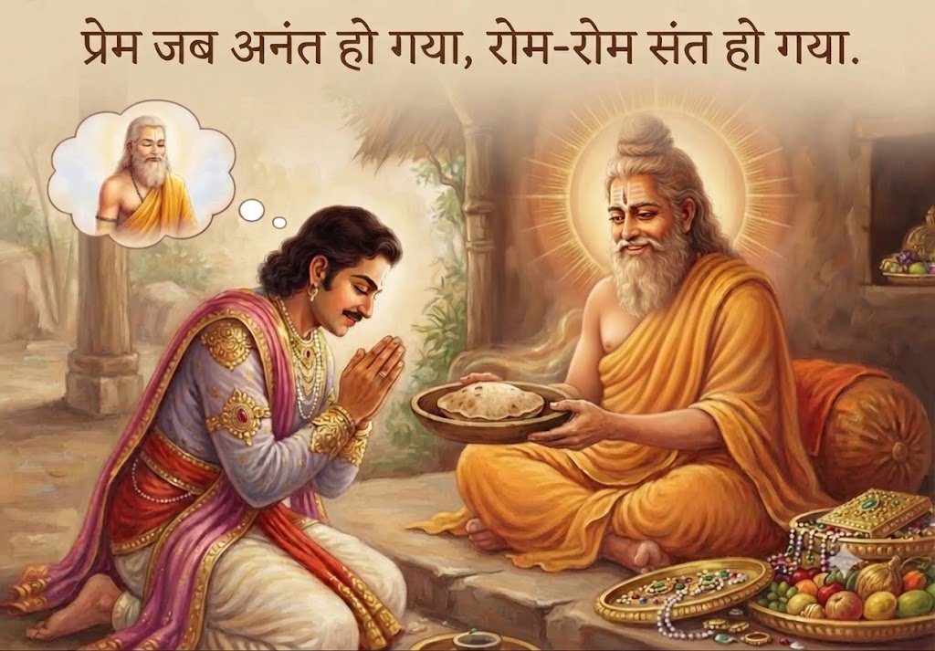 राजा और महात्मा की प्रेरक कहानी हिंदी में। अहंकार त्याग की कथा