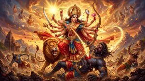 दुर्गा माता की कहानी. जगदंबा को दुर्गा क्यों कहते हैं. दुर्गमासुर का वध कैसे हुआ