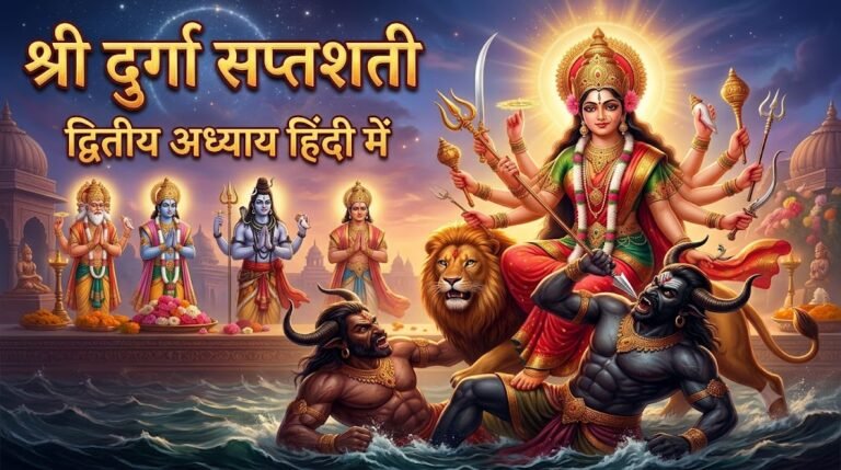 श्री दुर्गा सप्तशती द्वितीय अध्याय: देवताओं के तेज से मां भगवती का प्रादुर्भाव और महिषासुर की सेना का संहार