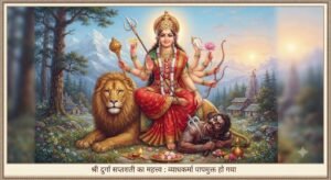 श्री दुर्गा सप्तशती का महत्त्वः दुर्गा सप्तशती का पाठ सारे पापों को मुक्त करने वाला और वेदपाठ के समान फलदायी बताया गया है
