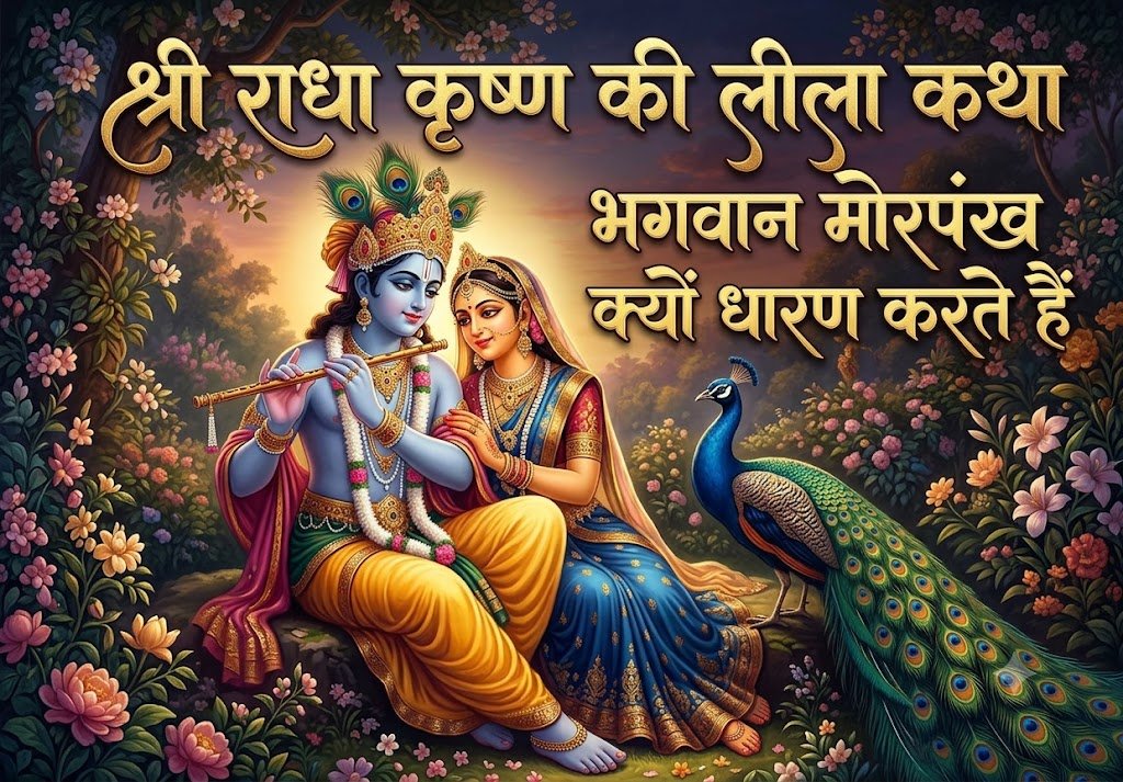 राधा कृष्ण की कथाः भगवान श्रीकृष्ण मोरपंख क्यों धारण करते हैं
