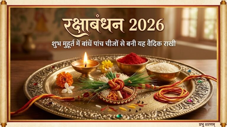 रक्षा बंधन 2026: शुभ मुहूर्त में बांधें पांच चीजों से बनी यह वैदिक राखी