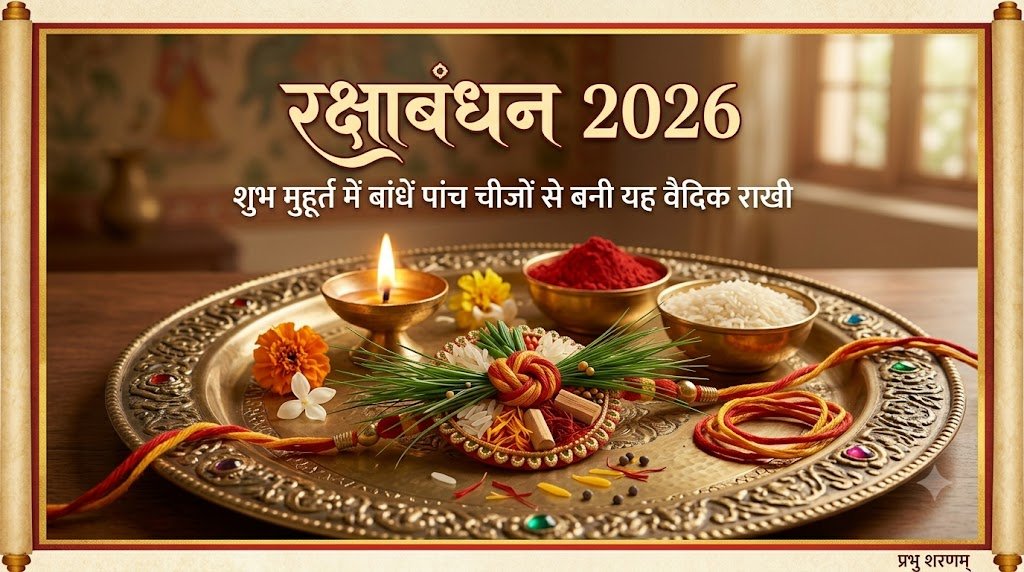 रक्षा बंधन 2026: शुभ मुहूर्त में बांधें पांच चीजों से बनी यह वैदिक राखी
