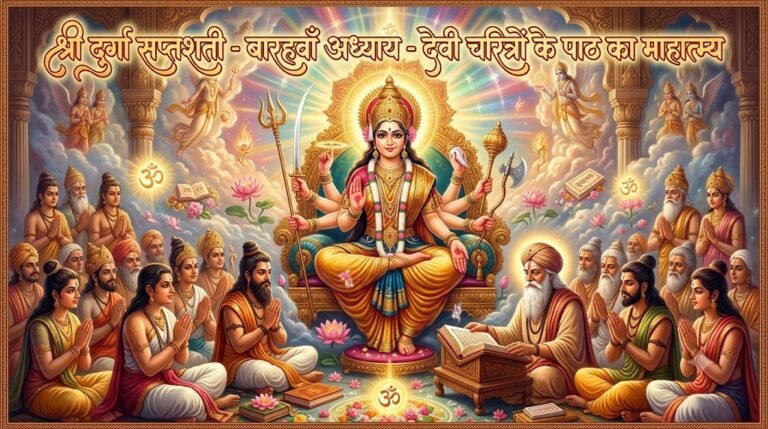 श्री दुर्गा सप्तशती बारहवाँ अध्याय: देवी चरित्रों के पाठ का माहात्म्य