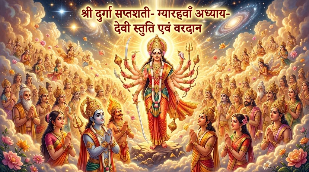 श्री दुर्गा सप्तशती ग्यारहवाँ अध्याय: देवताओं द्वारा देवी स्तुति एवं वरदान