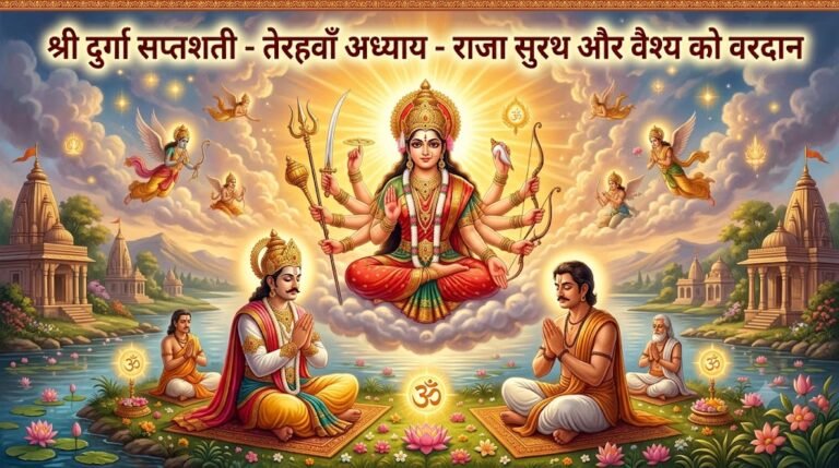 श्री दुर्गा सप्तशती तेरहवाँ अध्याय: राजा सुरथ और वैश्य को देवी का वरदान